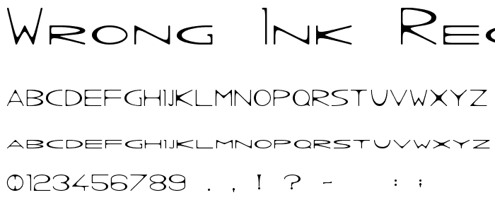 Wrong Ink Regular font